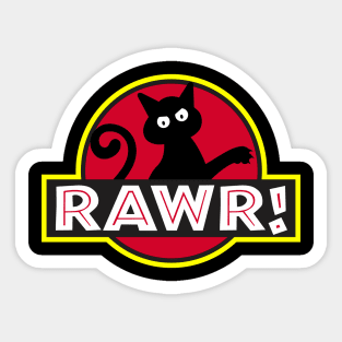 Kitty says RAWR! Sticker